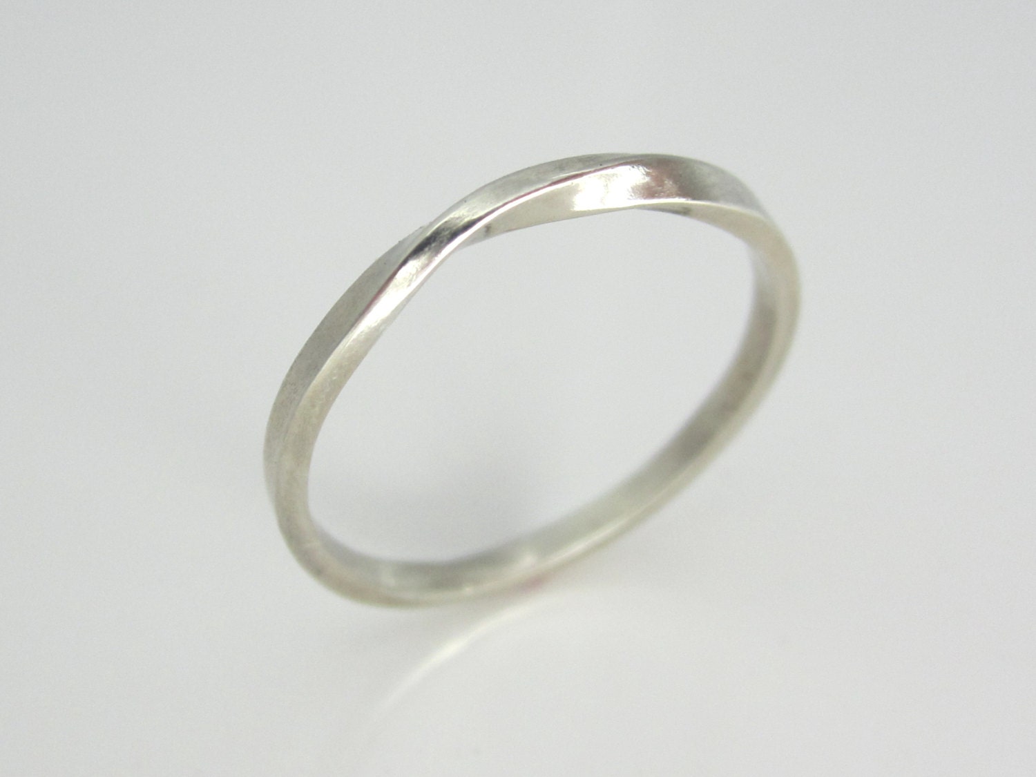 White Gold Mobius Strip Ring Eternity Ring by DKBJewelryDesigns