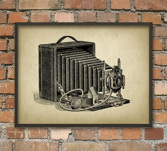 Antique Camera Print Vintage Camera Wall Art by QuantumPrints