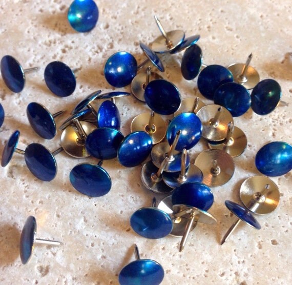 25 or 50 // HD Blue thumbtack, blue Push Pins, Decorative Pin, thumb