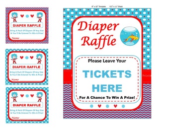 Dr Seuss Diaper Game, Dr Seuss Baby Game, Printable Seuss Game, Dr Seuss Baby Shower Game, Cat In The Hat Baby Game - By Printables 4 Less