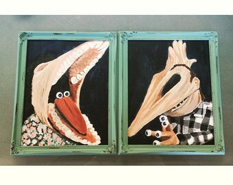 The Maitland's from Beetlejuice 8"x10" Prints of Acrylic Portraits