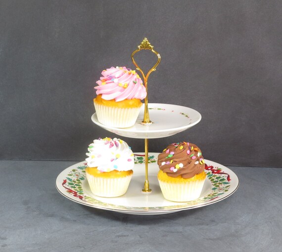Christmas Cake Stand Holiday Cake Plate Tiered Plate Stands
