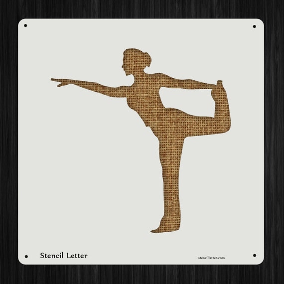 yoga pose style 2608 diy stencil clear plastic acrylic mylar