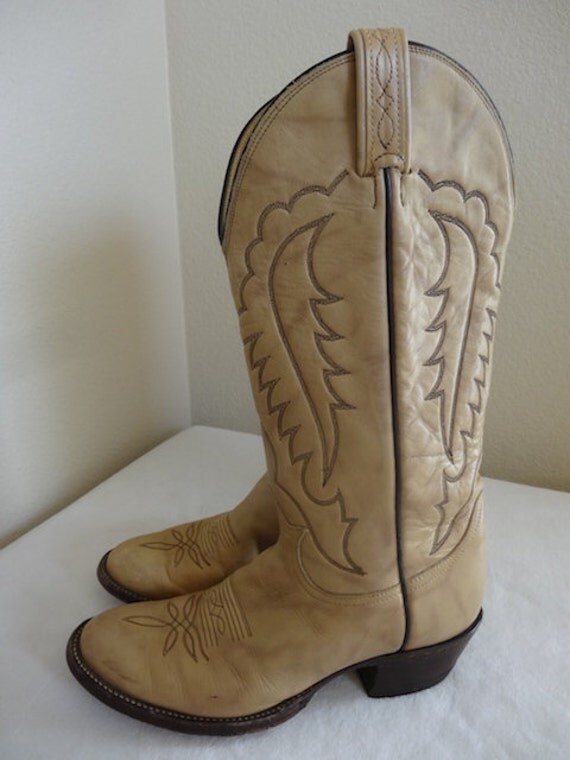 Vintage Mens Cowboy Boots Made In Texas In The 1960's In