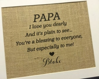 Papa poem | Etsy