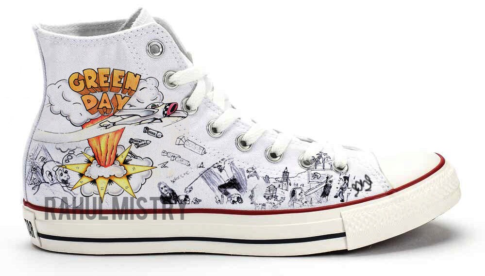 NEW Green Day Dookie Converse Shoes by RahulMistry on Etsy