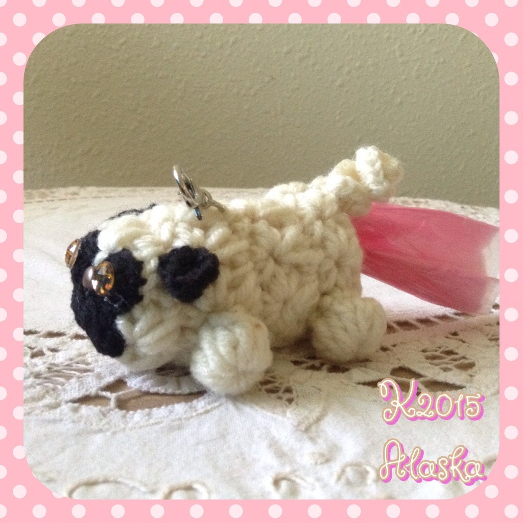 Crocheted Pug Poop Bag Holder. by KarenDoesKrafts on Etsy