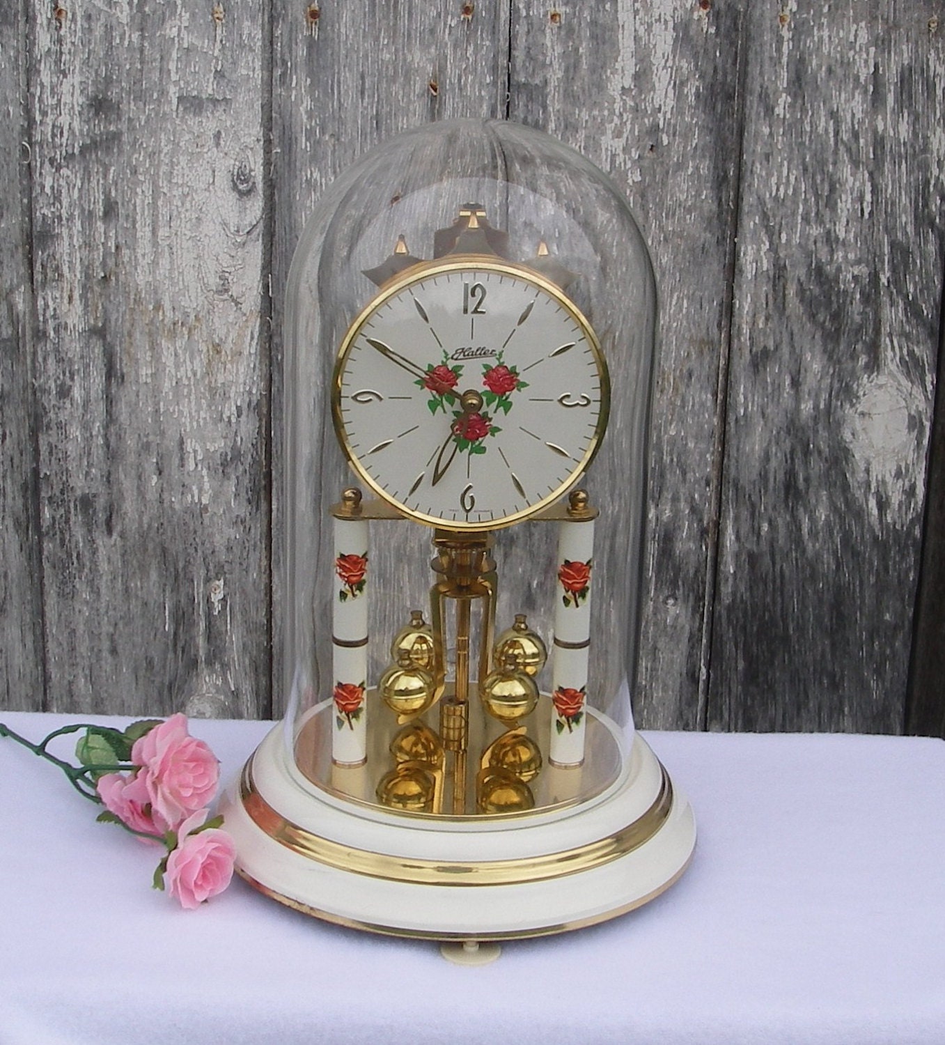 Vintage Clock Haller Germany 400 Day Torsion Anniversary