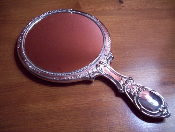 Vintage Silverplated Hand Held Mirror