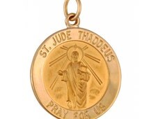 Pendentif Amulette Saint Jude Argent 925 - Religieux - Cadeau Anniversaire - Neuf