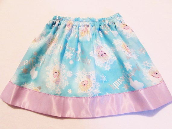 Frozen skirt/toddler skirt/ toddler frozen skirt/satin edge skirt/Frozen Birthday/Frozen gift/Elsa skirt