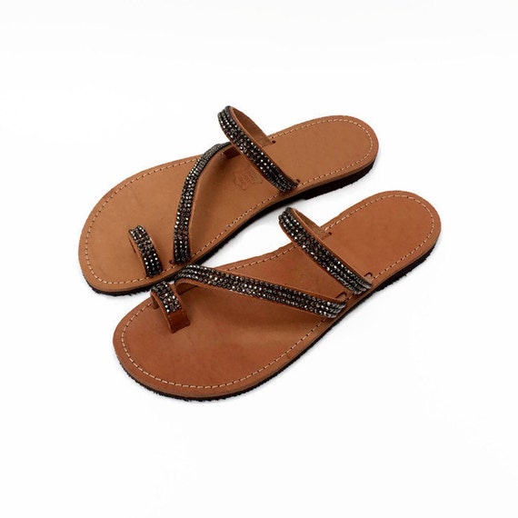 Corfu - Gladiator sandals, Greek sandals, handmade leather flip flops ...