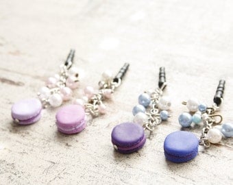 Macaron Dust-Plug for your cell phone in Dark Blue