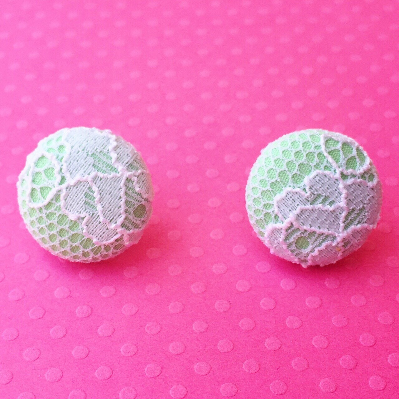 Handmade Lady Lace Mint Green and Lace Fabric