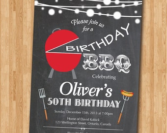 Invitation Anniversaire Barbecue