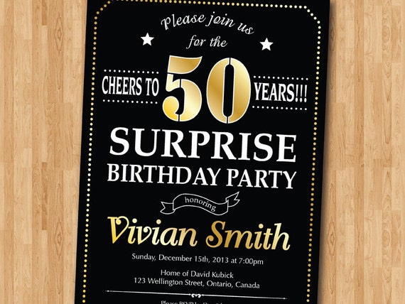 30th birthday wording for party surprise 70th 80th 60th birthday invitation. 50th Surprise 40th 30th