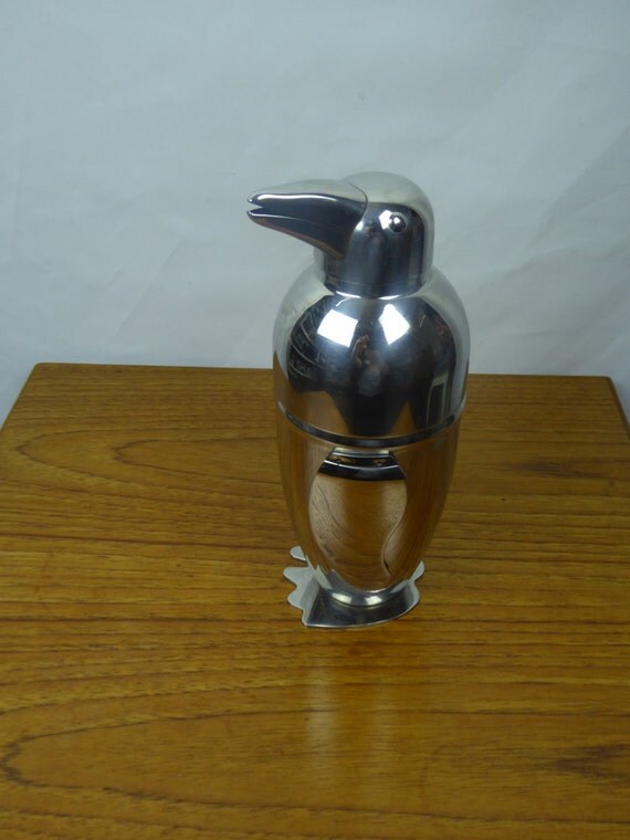 Chrome Penguin Cocktail Shaker by InLoveWithThePast on Etsy