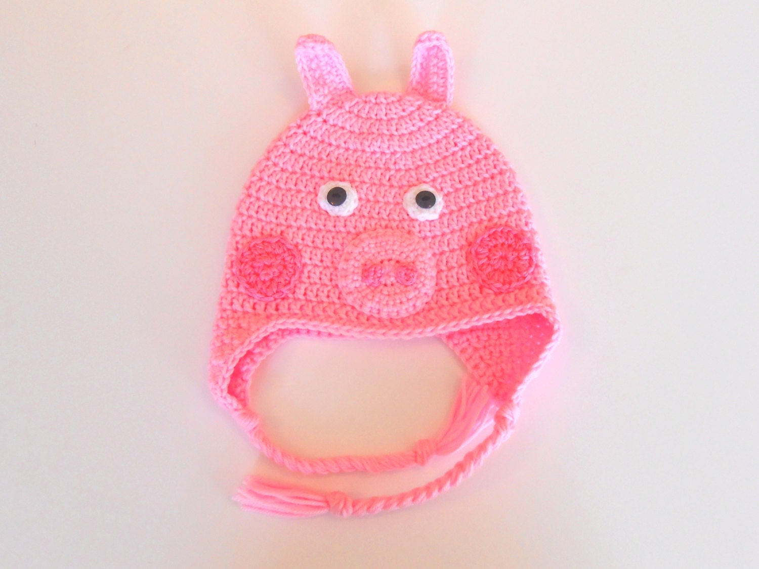 Peppa Pig Hat Crochet Beanie Dress Up Halloween Costume