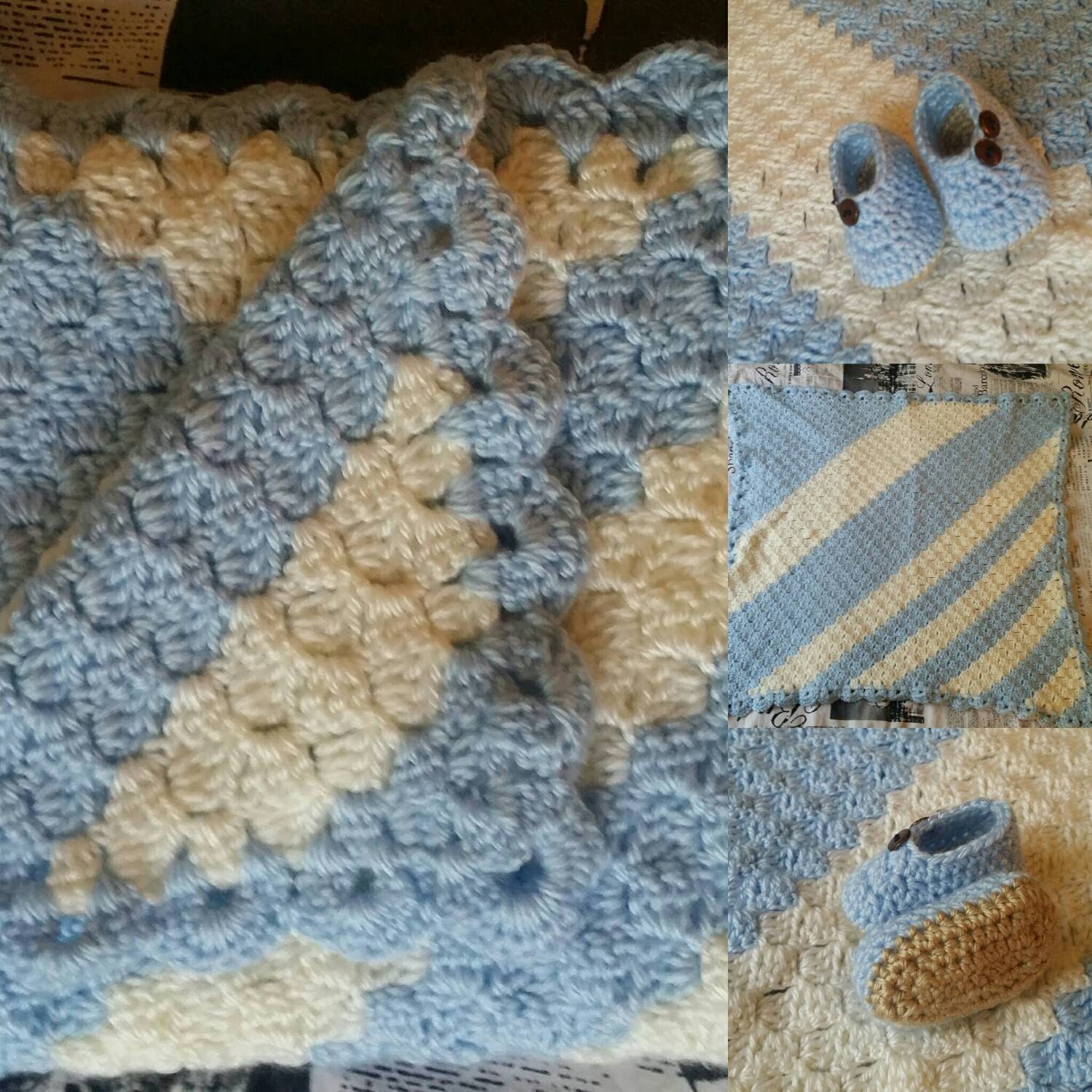 Baby blanket and booties bundle