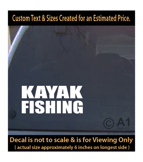 Kayak fishing decal ,Free shipping to USA, 12 colors to pick, truck 