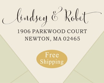 Free shipping-wedding Return Address Stamp -address rubber stamp - CUSTOM Self-Inking Personalized Return Address Stamp