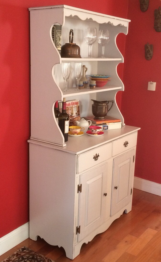 Vintage Shabby Chic Kitchen Hutch China Haute Juice