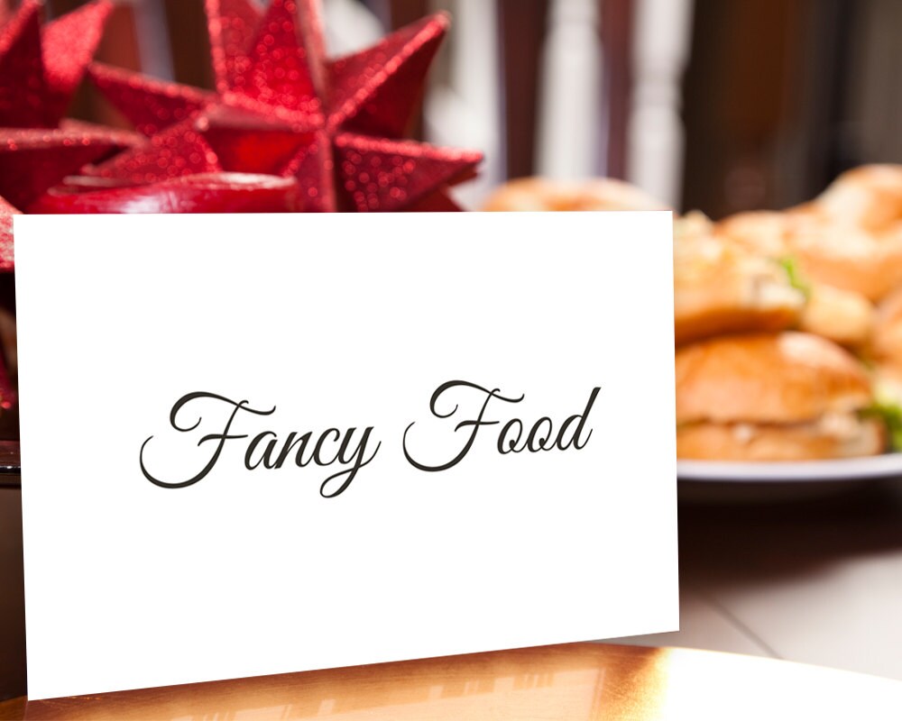 50% OFF Printable Food Label Card Template INSTANT