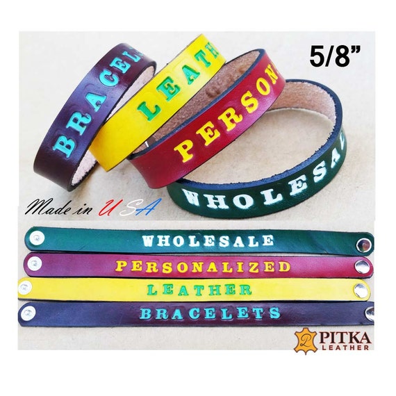 Personalized Bracelets Wholesale Wholesale Personalized Leather