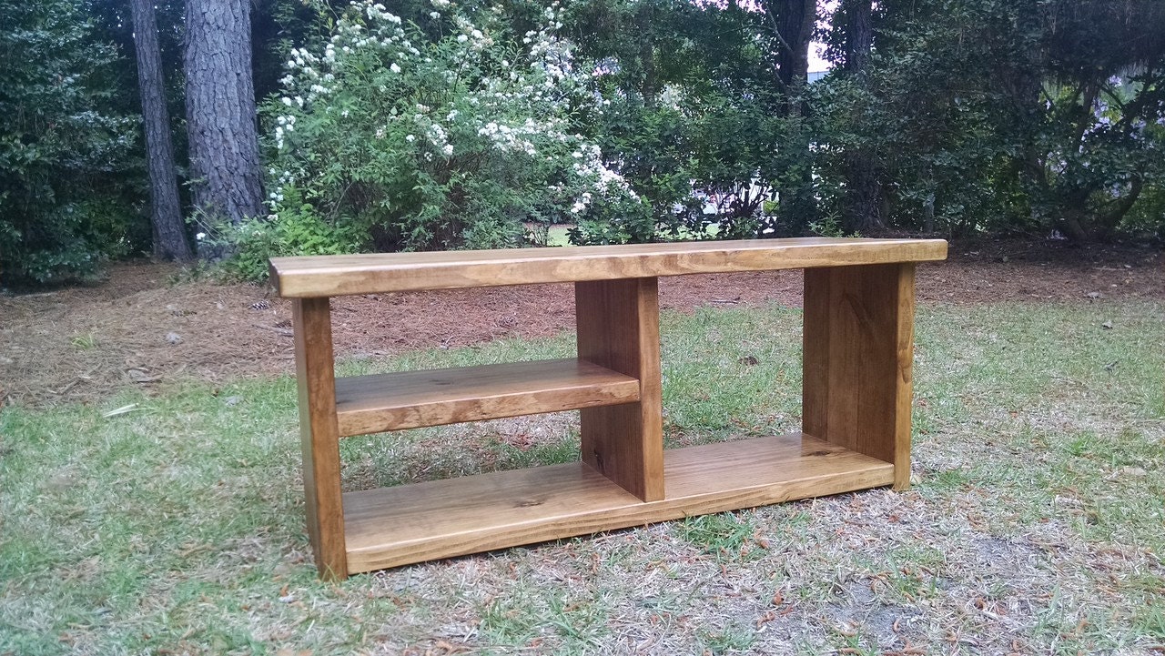 Rustic Wood Bench Shoe Rack Bench And Boot by CoastalOakDesigns
