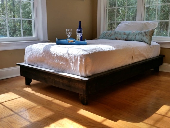 Custom Solid Wood Platform Bed Bed Frame Twin by PeaceLoveWood