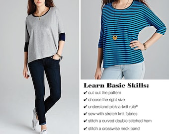 Misses Learn To Sew Top Simplicity Pattern 1062