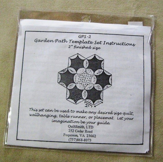 Ardco Metal Garden Path Patchwork Quilting Template Pattern