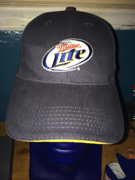 Vintage 90s MILLER LITE Strapback Hat beer by bigbootyjudys