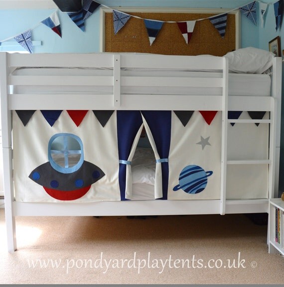 Outer Space bunk bed tent. Create a secret hideaway to inspire