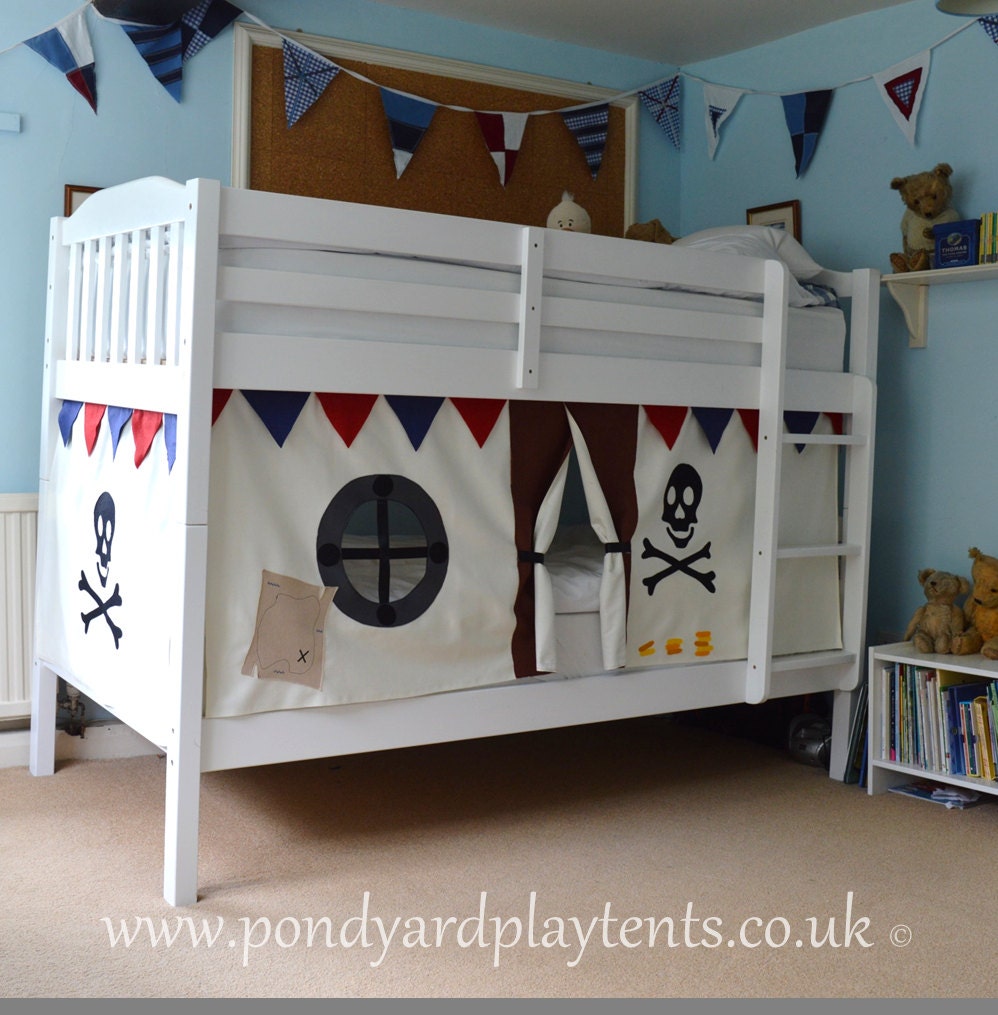 Pirate Ship bunk bed tent. Create a secret hideaway to inspire