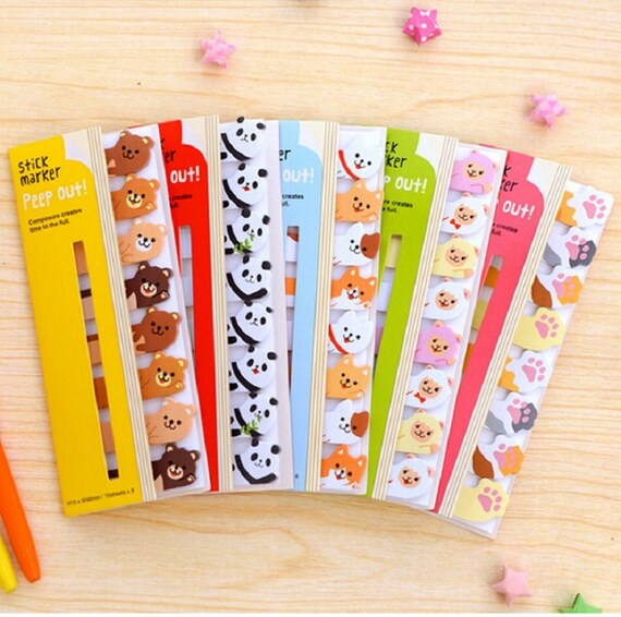 Cute Mini Cartoon Animals Stationery Stick Marker Peep Out