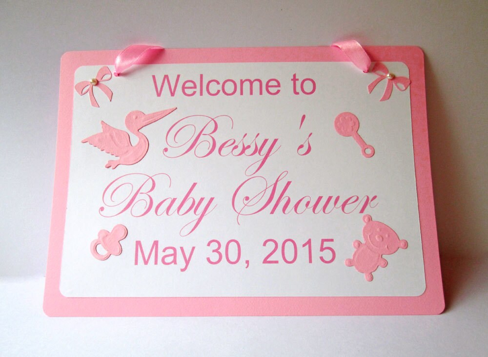 Girl Baby Shower Door Signs Sign Baby Girl Shower