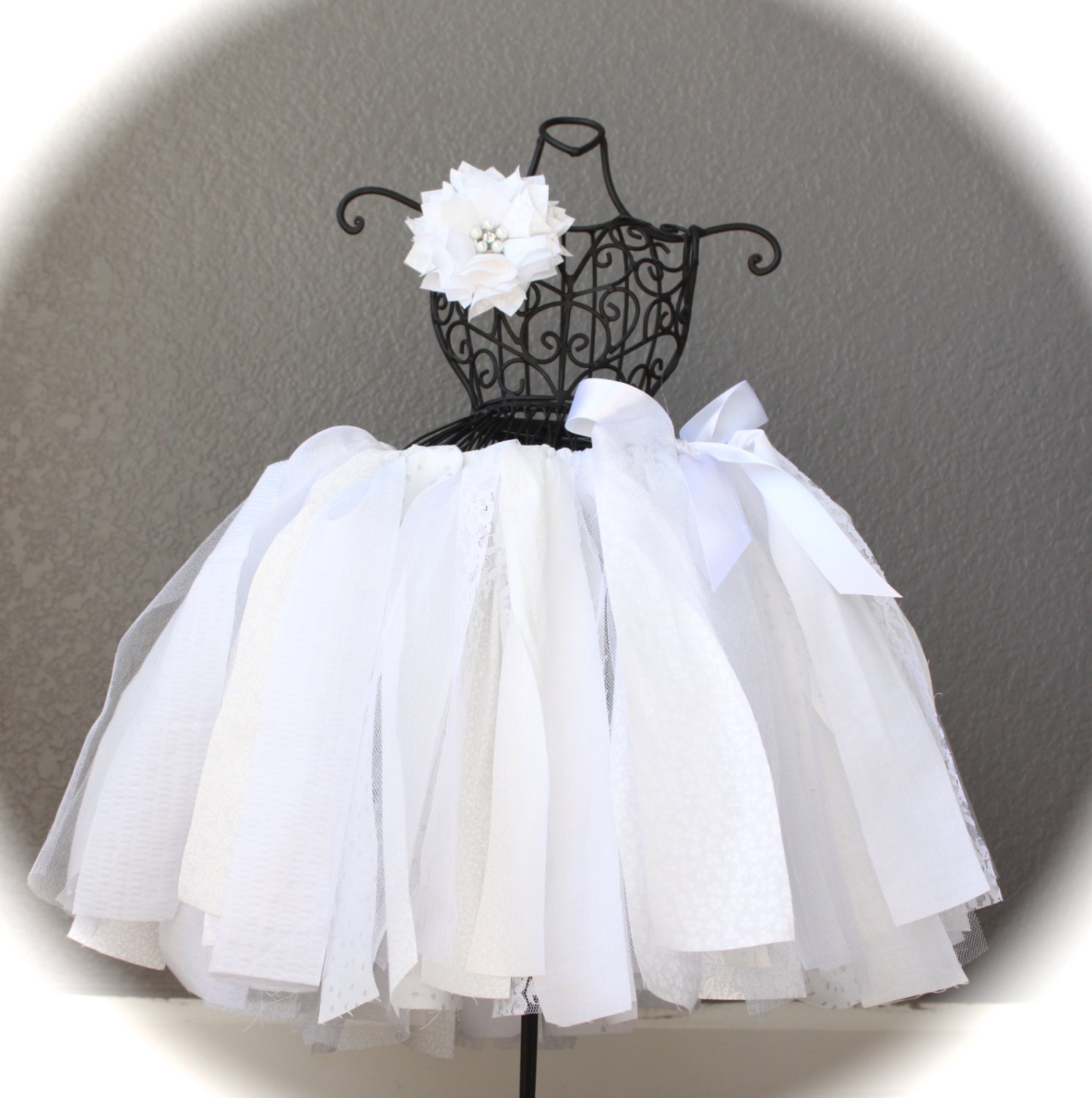 white frilly tutu