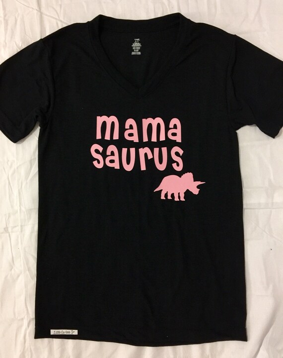 MamaSaurus Tee. Mamasaurus Tshirt. Mama Bear. Pink by LittleCutees