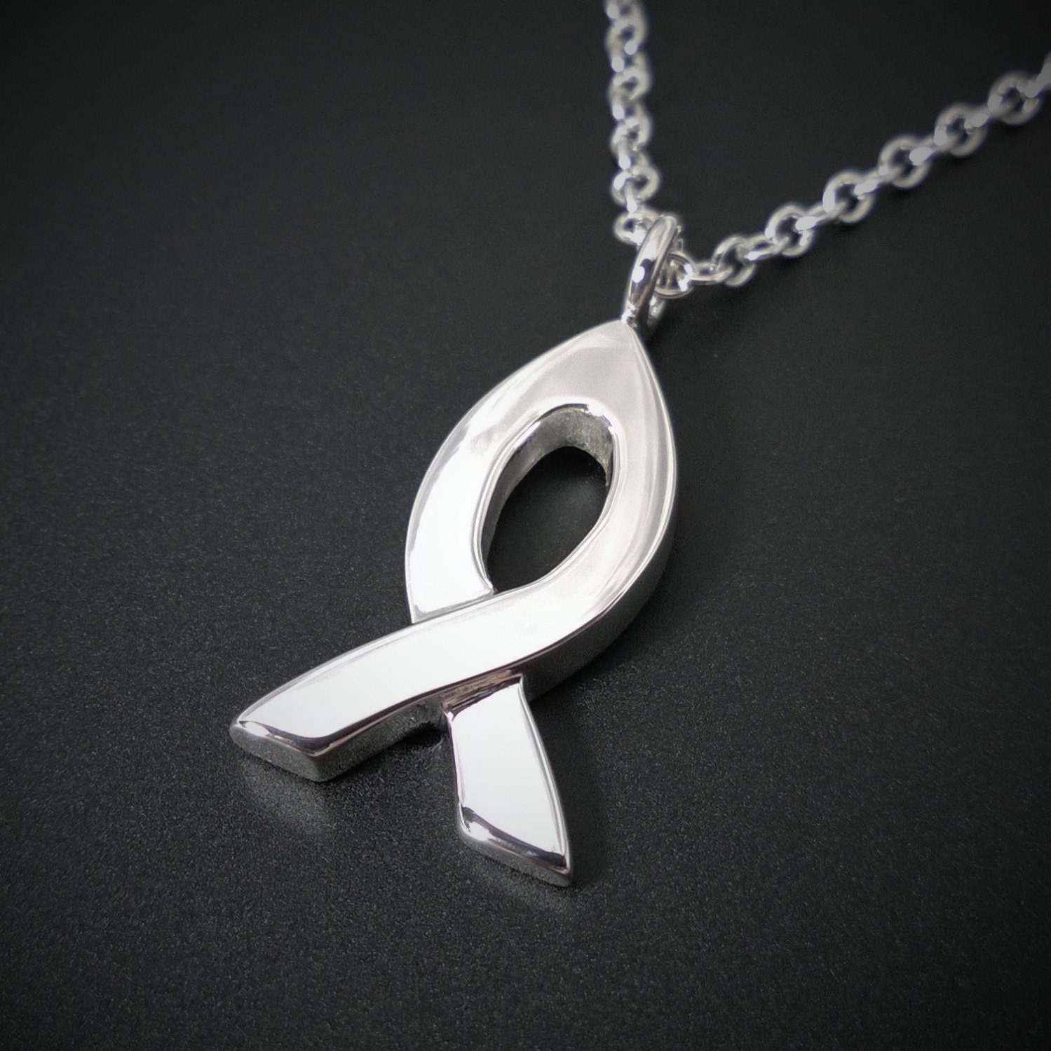 Christian Fish Necklace Pendant In Sterling Silver Jesus