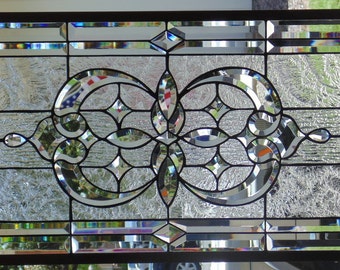 Stained Glass Window Hanging 32 1/4 X 18 1/4