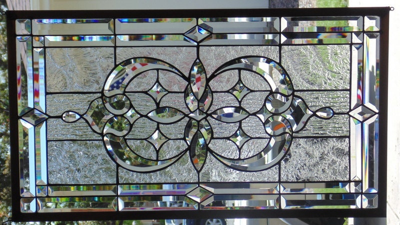 Stained Glass Window Hanging 32 1/4 X 18 1/4