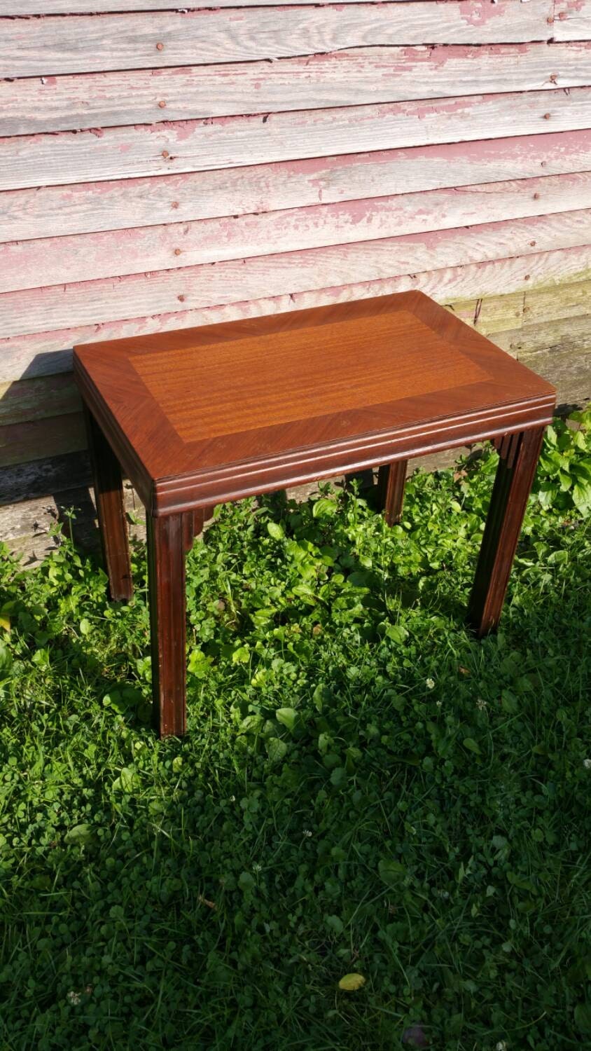 Vintage Wood Side Table, Art Deco,Small Vintage Table, Wood Table