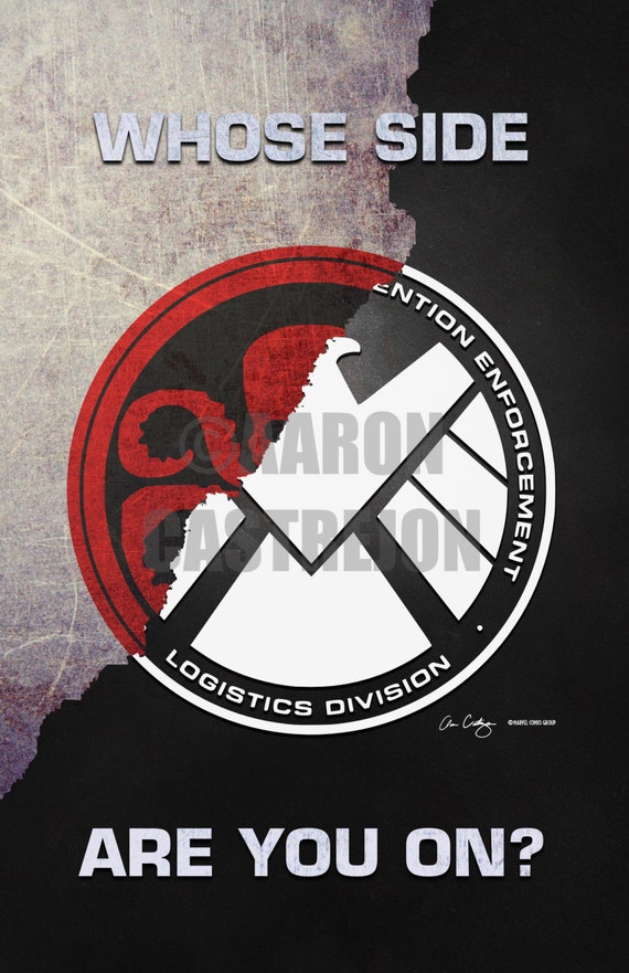 Items similar to SHIELD vs. Hydra Digital Poster on Etsy