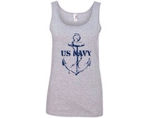 Popular items for anchor tank top on Etsy