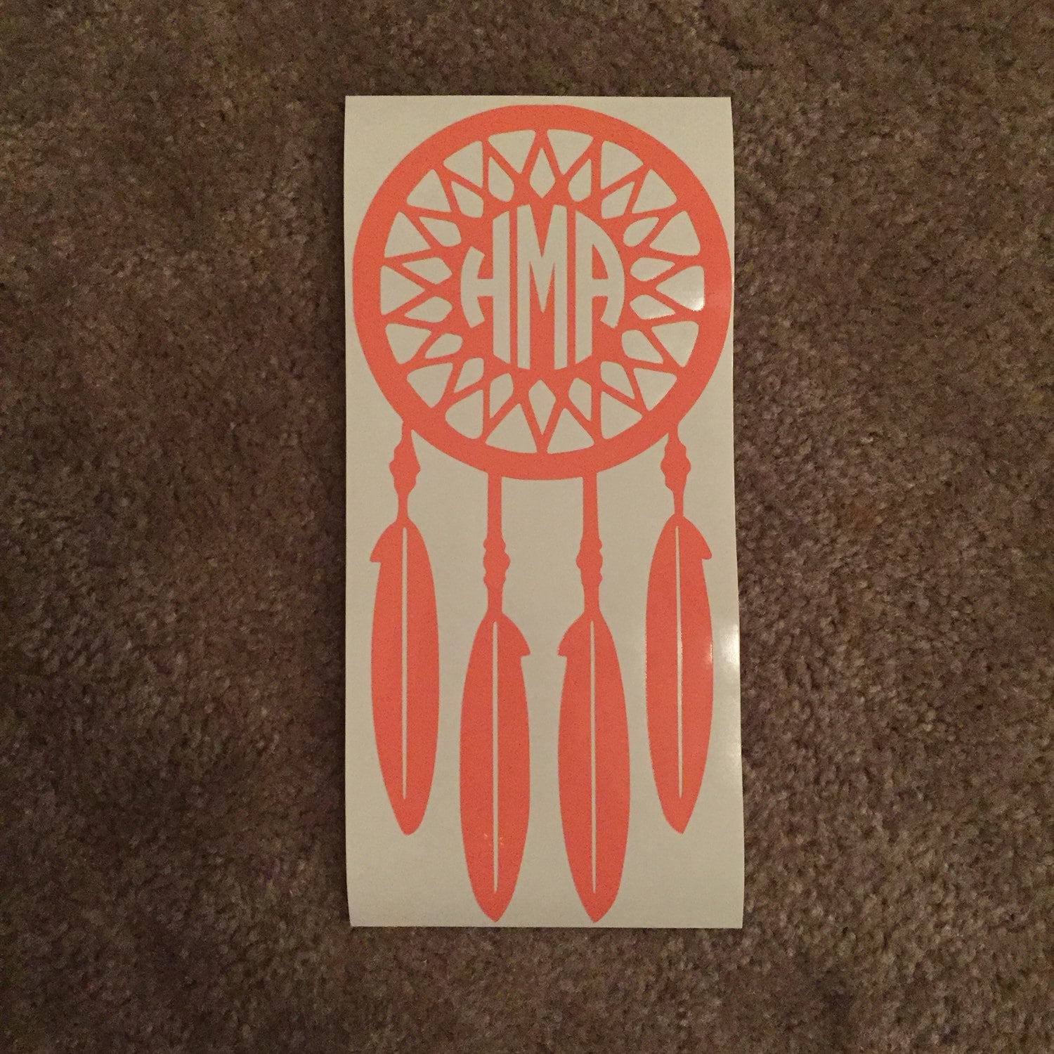 Monogrammed Dream Catcher Car Decal Vinyl by SugarSprinkleDesigns