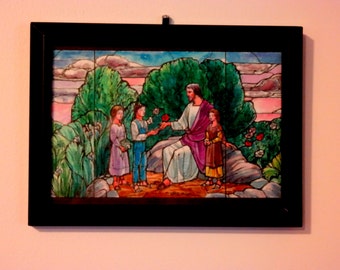Salvaged stained glass design
