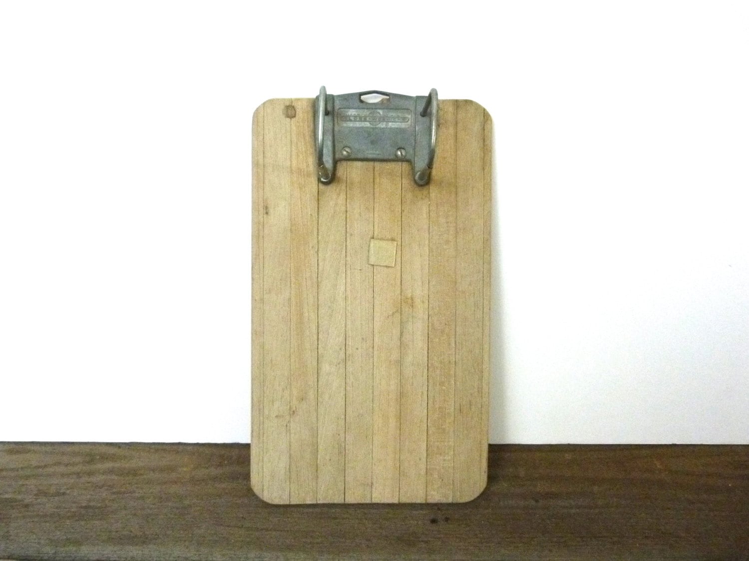 Vintage Antique Globe Wernicke wooden clipboard receipt