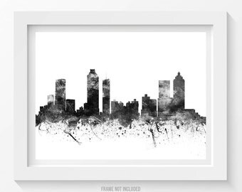 Atlanta Art Print Atlanta Skyline Poster Atlanta Wedding