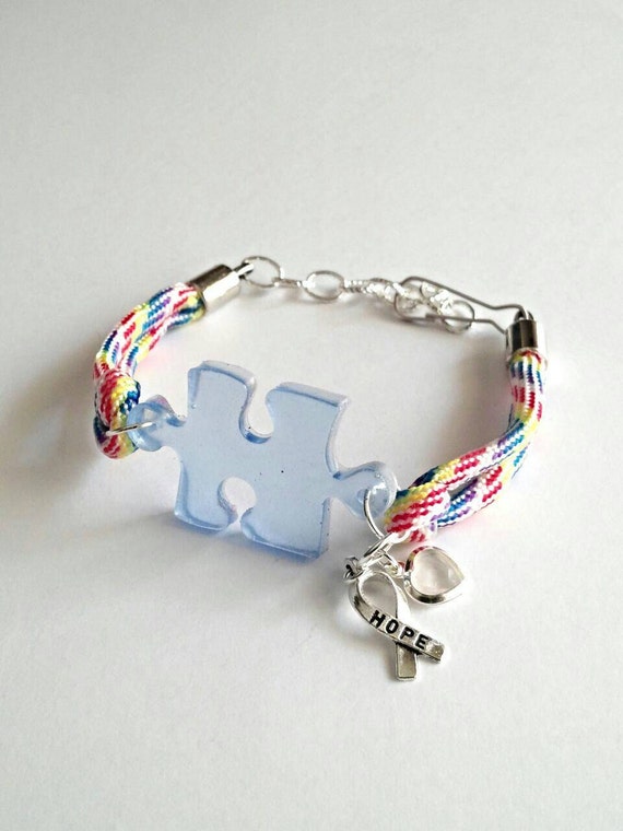 Autism awareness bracelet autism bracelet puzzle by GenevasSky